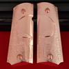 1911 Full Size Grips Government Skull Rose Gold Screws Included view 1