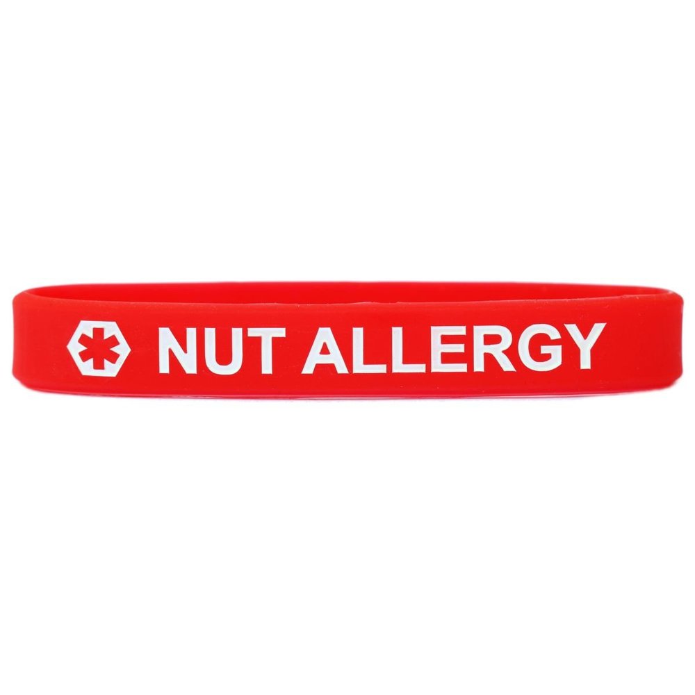 SayitBands YOUTH Sized Nut Allergy Medical Alert Wristband Bracelet