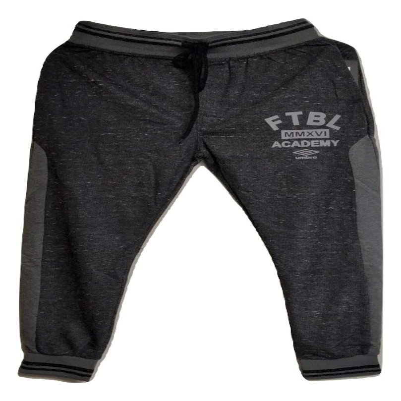 Umbro Mens Space Dyed French Terry Tapered Pants (Black/Grey, S)