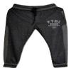 Umbro Mens Space Dyed French Terry Tapered Pants (Black/Grey, S) view 1