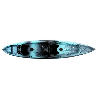 Perception Kayaks Tribe 13.5 Sit on Top Tandem Kayak for All-Around Fun Large Rear Storage with Tie Downs, Dapper