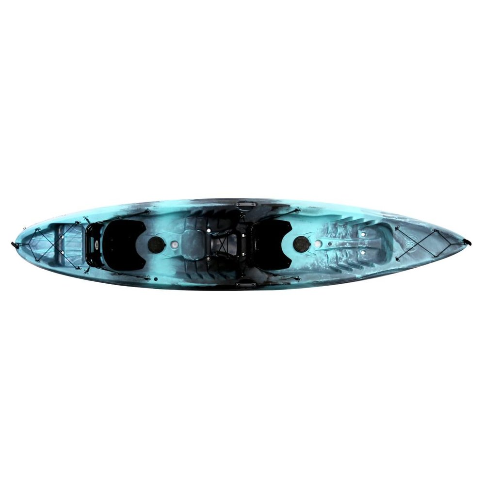 Perception Kayaks Tribe 13.5 Sit on Top Tandem Kayak for All-Around Fun Large Rear Storage with Tie Downs, Dapper