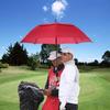 MRTLLOA Automatic Open Golf Umbrella, Extra-Large Oversized Double Canopy Vented Windproof Waterproof Stick Rain Golf Umbrellas for Men and Women (Burgundy/68 in) view 2