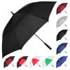 MRTLLOA Extra Large Black Golf Umbrella, 54/62/68/72 Inch Automatic Open, Oversize Double Canopy Vented Windproof Waterproof Sports Stick Umbrellas for Rain(62 Inch Black) view 1