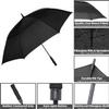 MRTLLOA Extra Large Black Golf Umbrella, 54/62/68/72 Inch Automatic Open, Oversize Double Canopy Vented Windproof Waterproof Sports Stick Umbrellas for Rain(62 Inch Black) view 4