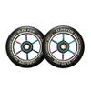 CLAS FOX 100mm One Pair Pro Stunt Scooter Wheels with ABEC-9 Bearings CNC Metal Core Graviti (2pcs) (Black PU Rainbow Core) view 1