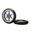 CLAS FOX 100mm One Pair Pro Stunt Scooter Wheels with ABEC-9 Bearings CNC Metal Core Graviti (2pcs) (Black PU Rainbow Core) view 3