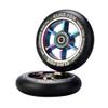 CLAS FOX 100mm One Pair Pro Stunt Scooter Wheels with ABEC-9 Bearings CNC Metal Core Graviti (2pcs) (Black PU Rainbow Core) view 4