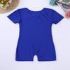 JEATHA Kids Boys Girls One Piece Bodysuit Short Sleeve Ballet Dance Leotard Gymnastics Sports Jumpsuit Blue 12 view 4