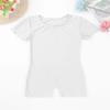 JEATHA Kids Boys Girls One Piece Bodysuit Short Sleeve Ballet Dance Leotard Gymnastics Sports Jumpsuit White 6 view 3