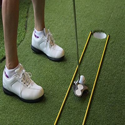 2Pairs A99 Golf Alignment Tour Sticks Swing Tour Training Aid Practice Rods Trainer Rod Red & Yellow