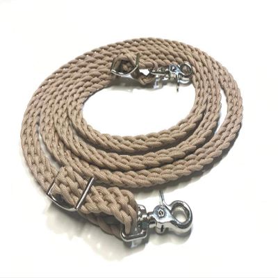 flat braided paracord roping loop reins desert sand FR17