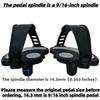 YBEKI Pro-Grade Exercise Bike Pedals with Adjustable Straps - 9/16" & 1/2" Spindle for Indoor Peloton/Schwinn/Spin Bikes | Heavy-Duty PP Plastic & PVC Straps + 500lb Capacity view 2