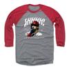 500 LEVEL Bryce Harper 3/4 Sleeve T-Shirt (Baseball Tee, XXX-Large, Red/Heather Gray) - Bryce Harper Shhhh W WHT view 1
