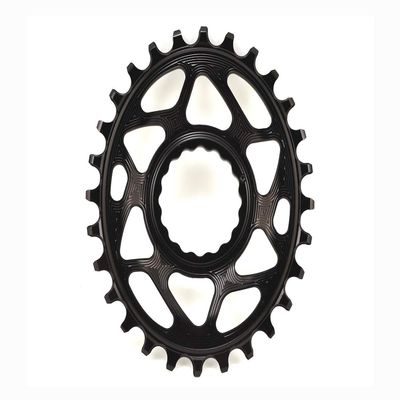 ABSOLUTEBLACK Chainring Direct Mount Singlespeed 28TBlack, Aluminium 7075, Oval, 1x10/11/12
