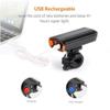 Bike Headlights T6 High-Gloss USB Charging Riding Lights Mountain Bike Lights Waterproof Bright Light Charging Warning Light view 3