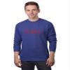 Daxton Texas Sweatshirt Athletic Fit Pullover Crewneck French Terry Fabric, Denim Sweatshirt Red Letters, M view 1