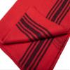 Farm Blue Wool Blanket Military Style - Thick & Lightweight Army Camping Blankets 80" x 62" - Large Camp Survival Blankets for Car, Hiking, Backpacking & Outdoor Festivals (Red with Navy Stripes) view 3