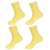 BambooMN Women's Extra Large Fuzzy Soft Colored Cozy Plush Warm Fluffy Socks - Yellow - 4 Pairs view 1