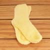 BambooMN Women's Extra Large Fuzzy Soft Colored Cozy Plush Warm Fluffy Socks - Yellow - 4 Pairs view 2
