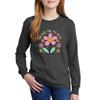 TEEAMORE Custom Youth Long Sleeve Shirt Add Your Own Image Photo Design Personalized Text Dark Grey Heather view 3