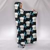 Maltese Dog Pattern Print Hooded Blanket view 2