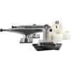 Essentials Skateboard Components Polished Trucks with 53mm White Wheels, Bearings & Hardware Kit - 5.5" Hanger 8.25" Axle (Set of 2) view 2