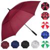 MRTLLOA Automatic Open Golf Umbrella, Extra-Large Oversized Double Canopy Vented Windproof Waterproof Stick Rain Golf Umbrellas for Men and Women (Burgundy/62 inch) view 1