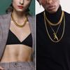 18K Gold Plated Chunky Curb Link, 14mm Gold Miami Cuban Chain Necklace For Women 26 inches view 2