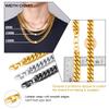 18K Gold Plated Chunky Curb Link, 14mm Gold Miami Cuban Chain Necklace For Women 26 inches view 3