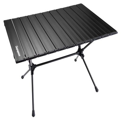 Camping Moon T-520-BK Roll-up Table, Slim Table, Camping, Folding Table, Low Style, 2 Adjustable Height Levels