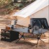 Camping Moon T-520-BK Roll-up Table, Slim Table, Camping, Folding Table, Low Style, 2 Adjustable Height Levels view 2
