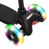 ChromeWheels Scooter for Kids, Deluxe 4 Adjustable Height 3 Wheels Glider with Kick, Lean to Steer with LED Flashing Light, Black view 3