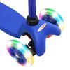 ChromeWheels Scooter for Kids, Deluxe 3 Wheel Scooter for Toddlers 4 Adjustable Height Glider with Kick Scooters, Lean to Steer with LED Flashing Light for Ages 3-6 Girls Boys (Blue) view 3