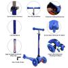 ChromeWheels Scooter for Kids, Deluxe 3 Wheel Scooter for Toddlers 4 Adjustable Height Glider with Kick Scooters, Lean to Steer with LED Flashing Light for Ages 3-6 Girls Boys (Blue) view 4