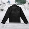 JEATHA Kids Boys Shiny Sequins Lapel Long Sleeve Hip Hop Jazz Latin Dance Shirts Stage Performance Costume Black 8-10 view 4