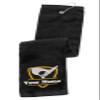 Printualist Personalized Golf Towel - Custom Embroidered Design & Name - Golf Clubs and Golf Balls Design - 16" x 26", Black, Absorbent Cotton Terry Velour Fabric view 1