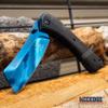 KCCEDGE BEST CUTLERY SOURCE EDC Pocket Knife Camping Accessories Razor Sharp Edge Cleaver Blade Folding Knife for Camping Gear Survival Kit 58649 (Black Blue) view 4