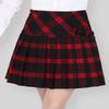 chouyatou Women's A-Line Plaid Wool Blend Pleated Skirt Side Zipper (XX-Large, 65Red) view 2