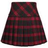 chouyatou Women's A-Line Plaid Wool Blend Pleated Skirt Side Zipper (XX-Large, 65Red) view 4