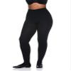 Berkshire womens The Easy on Fleece Plush Lined Tights, Black, 1X-2X US view 3