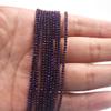 2mm Round Faceted Small Jewelry Loose Gemstone Beads Strand 15" Natural Stone for Necklace Bracelet DIY Design (#26 Purple Hematite) view 3