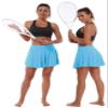 BUBBLELIME 5"/19"/26" XXS-XL Women's UPF 50+ Adjustable Running Skort - Pleated Skirt_Blue X-Large-5" Inseam view 3