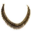 athizay Indian necklace antique golden color metal Beads Pattern Brass for Garba Navratri Diwali Dussehra Lohri Onam traditional Indian fashion view 2