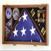 Large Flag & Medals Military Pins Patches Insignia Holds up to 5x9 Flag Display Case Frame Cabinet Shadowbox view 1