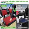10L0L Golf Cart Seat Covers Kit - Universal Fit for EZGO TXT/RXV Front Seats | Breathable Mesh Fabric | Easy Installation | Red & Black (No Staples Required) view 2
