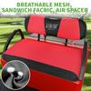 10L0L Golf Cart Seat Covers Kit - Universal Fit for EZGO TXT/RXV Front Seats | Breathable Mesh Fabric | Easy Installation | Red & Black (No Staples Required) view 3