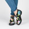 Journee Collection Women's Rainer Rain Boot, Grey Floral, 7.5 view 2