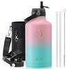 BUZIO Vacuum Insulated Stainless Steel Water Bottle 64oz (Cold for 48 Hrs/Hot for 24 Hrs) BPA Free Double Wall Travel Mug/Flask for Outdoor Sports Hiking, Cycling, Cam,Camping, Running, Bubble Gum view 1