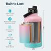 BUZIO Vacuum Insulated Stainless Steel Water Bottle 64oz (Cold for 48 Hrs/Hot for 24 Hrs) BPA Free Double Wall Travel Mug/Flask for Outdoor Sports Hiking, Cycling, Cam,Camping, Running, Bubble Gum view 4